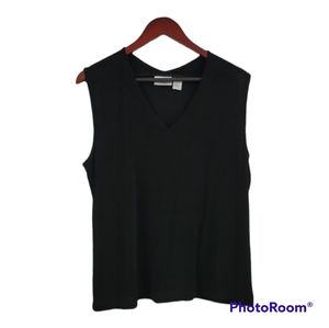 Chico's Women's Black Sleeveless Top 3X